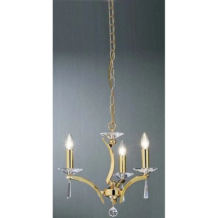 Brumberg Leuchten Krone Stella 3Lp. E14/40W, gold 850593