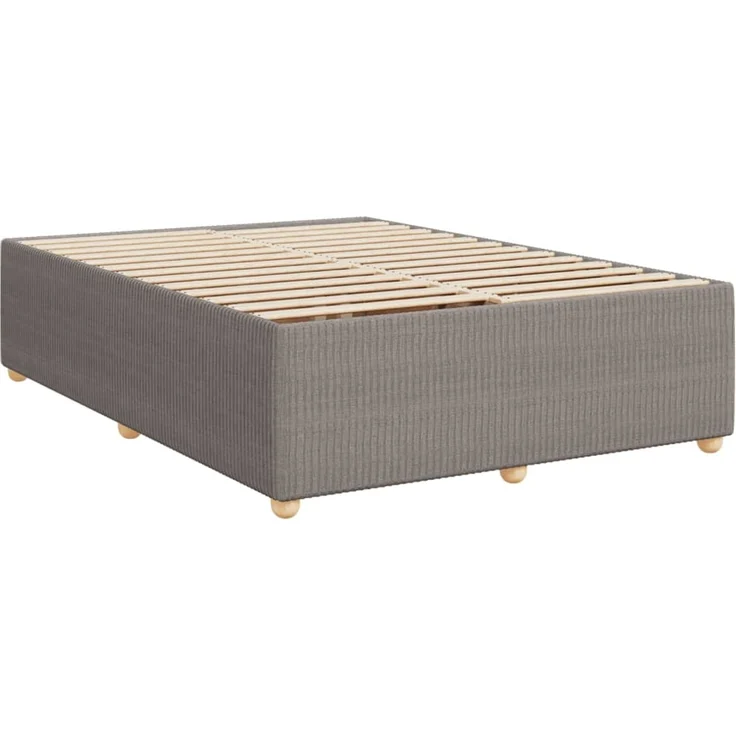 vidaXL Boxspringbett mit Matratze Taupe 140x190 cm Stoff 3287455 – Bild 10
