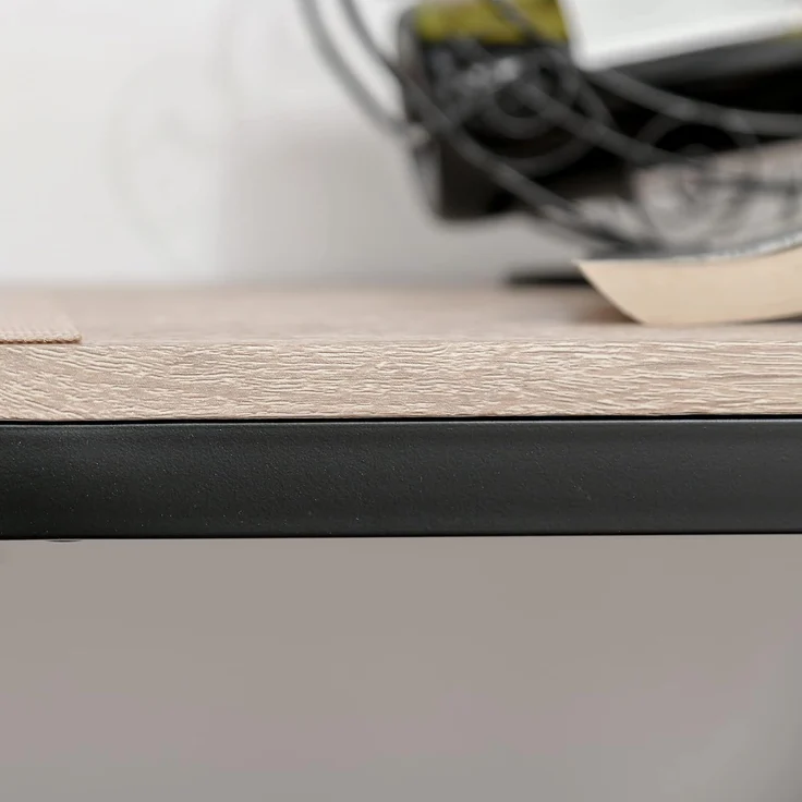 HOMCOM Bargruppe Esstisch mit 2 Barhocker, (Sitzgruppe, 3-tlg, Essgruppe), Natur+Schwarz MDF Metall – Bild 8