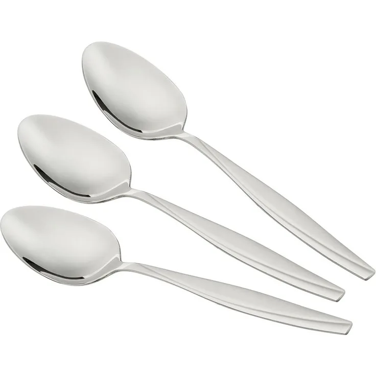 Stanley Rogers Harvard Menülöffel, Edelstahl 18-10, 3-teilig, silber, rostfrei, spülmaschinengeeignet, 19 cm