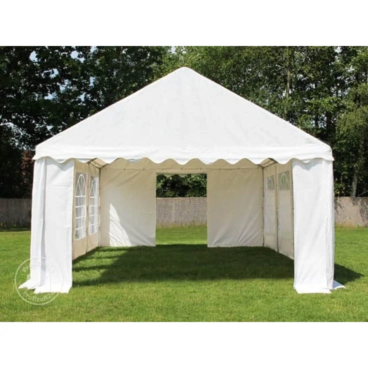 Party-Zelt Festzelt 4x6 m Garten-Pavillon -Zelt PVC Plane 700 N in weiß Wasserdicht – Bild 3
