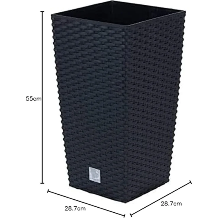 35 -Liter -Zeit Pot mit Einsatz 28,7 x 28,7 x 55 cm in Anthrazitfarbe – Bild 5