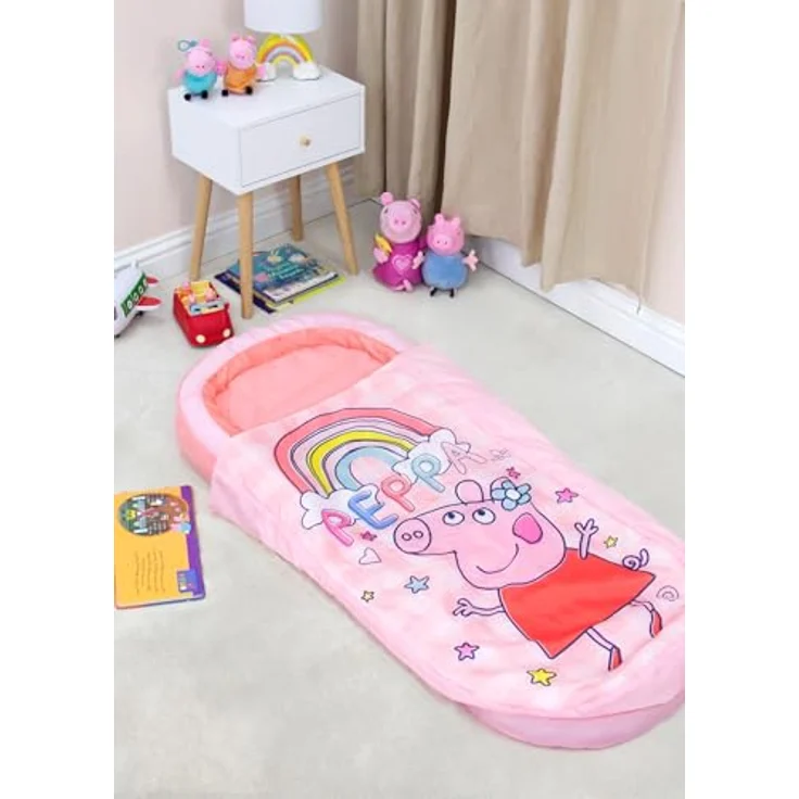 PEPPA PIG Character World erstes ReadyBed – Aufblasbares Luftbett und Schlafsack für Kinder mit Pumpe | Reisematratze für Übernachtungen und Camping oder den Heimgebrauch – Bild 3