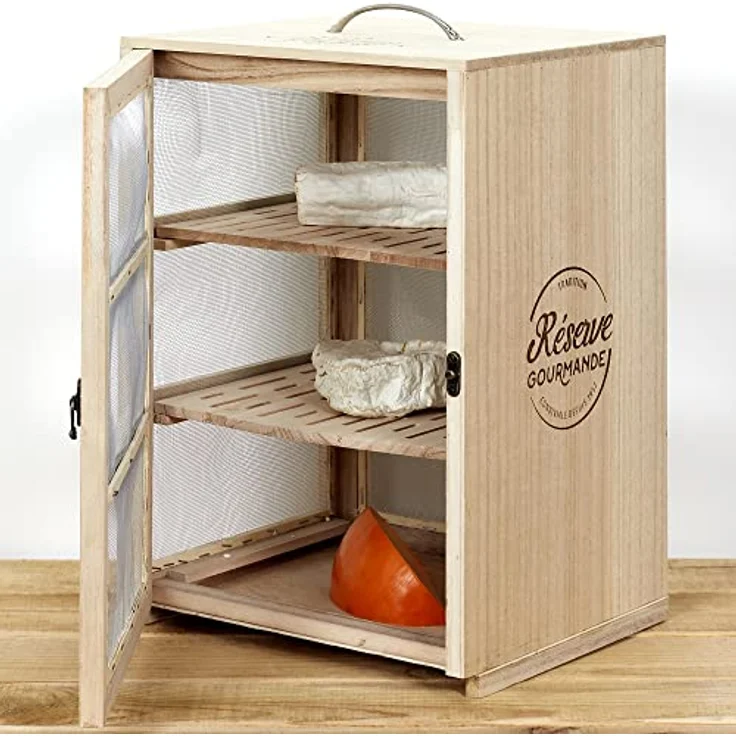 Cook Concept KA4717 Vorratsschrank, für Aufbewahrung, sonstiges Zubehör, Paulownia-Holz, Holz-Stahl, 28,2 x 24 x 39 cm – Bild 11