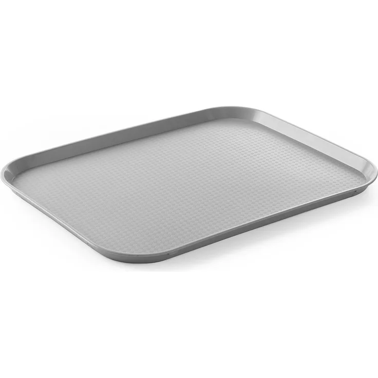 HENDI Serviertablett, Tablett, Temperaturbeständig bis 80°C, Fastfood, Polypropylen, 350x450mm, Grau
