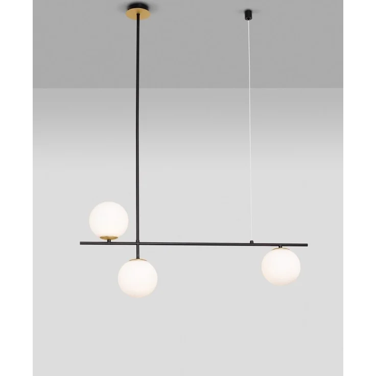 Nova Luce 9009295 GIT Pendelleuchte 2-flammig Gold Weiss Schwarz G9 – Bild 3