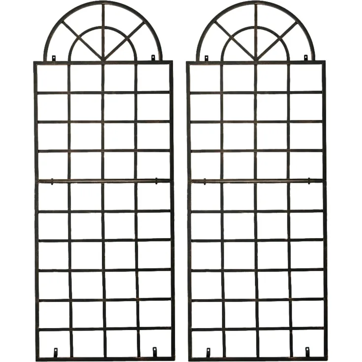 Rankgitter GUNNAR 2er Set - 70x1x180cm, Metall, Bronze | Rankhilfe Kletterpflanzen Gartendekoration