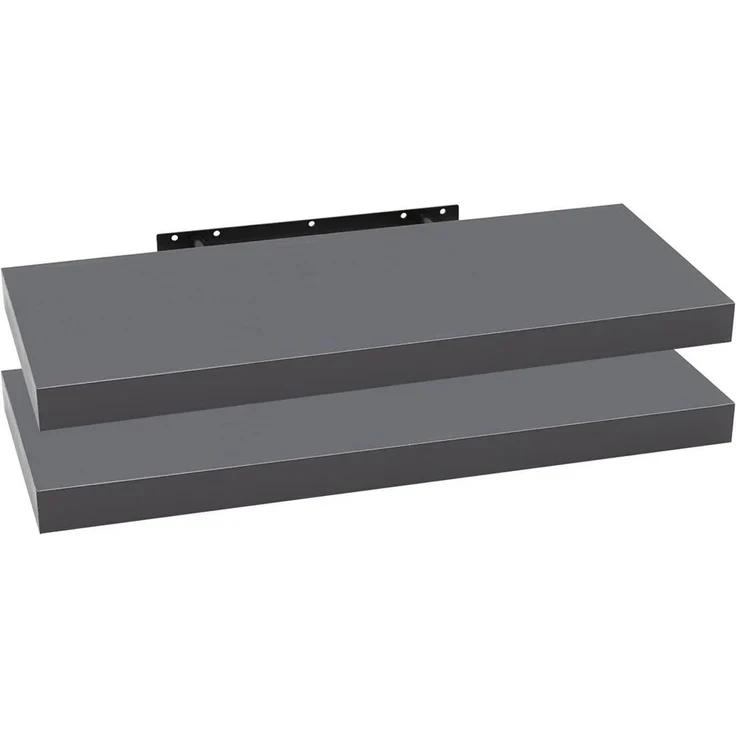 Woltu Wandregal, 2er-Set Wandboard CD DVD Regal Bücherregal Holz Board – Bild 5