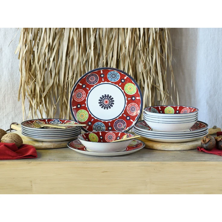 Sumaya Red, Tellerset 18-tlg (mo) – Bild 2