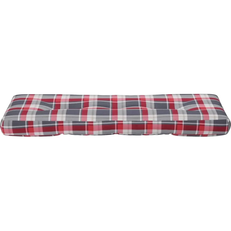 vidaXL Palettenkissen Rot Karomuster 120x40x12 cm Stoff 360636 – Bild 4