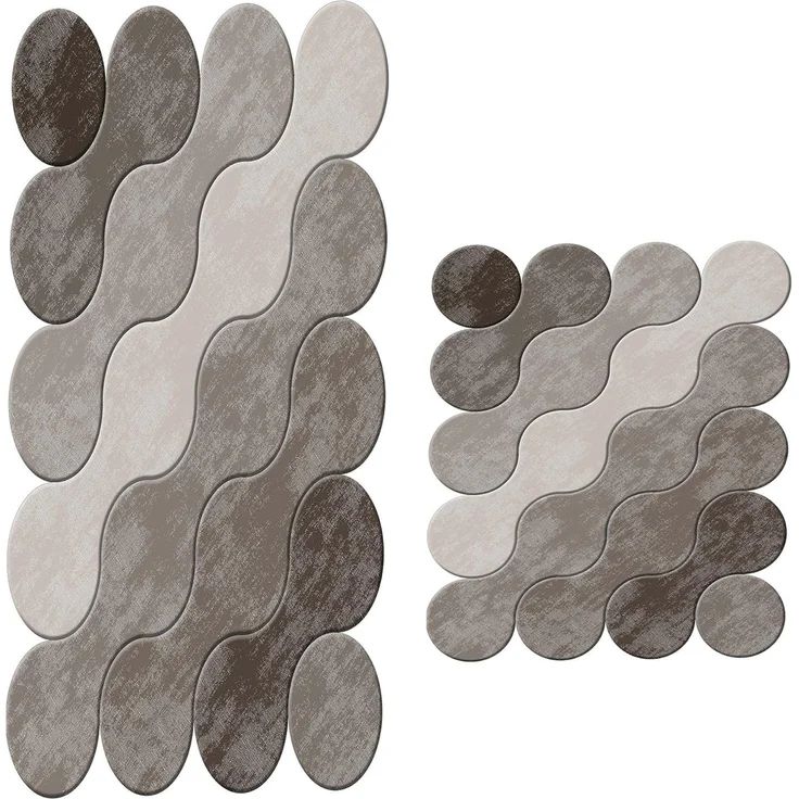 Badteppich Set 2-teilig braun – Bild 1