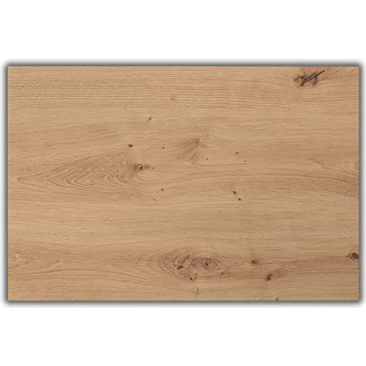 bümö Tischplatte 120x80 cm in Asteiche, Schreibtischplatte aus Holz, Holzplatte, Spanplatte kratzfest beschichtet, ABS-Kante, 120 kg Tragkraft für DIY Homeoffice Schreibtisch & mehr, PL-12-R – Bild 2