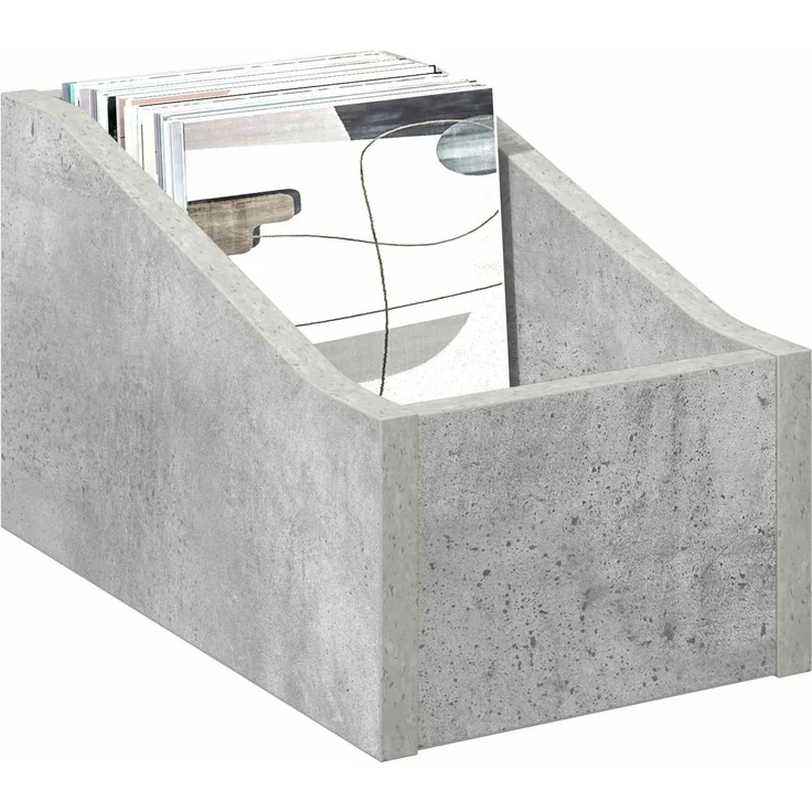 vidaXL LP Plattenbox Betongrau 18 x 32 x 18 cm Holzwerkstoff 8012800 – Bild 3