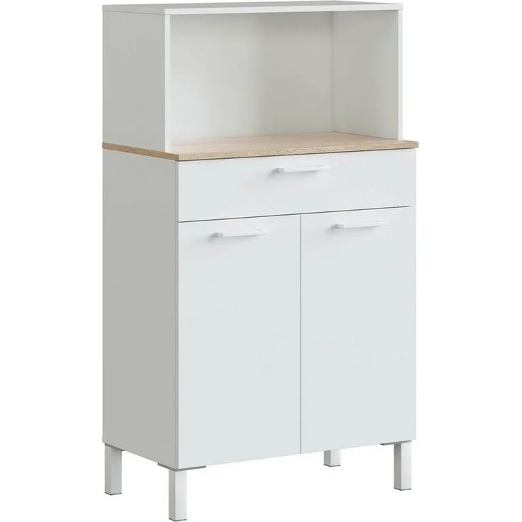 habeig Küchenbuffet Küchenschrank, Singleküche, Mehrzweckschrank, weiß, gross Tiefe ca. 40 cm