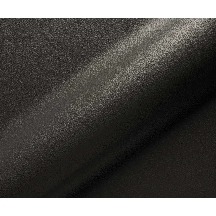 Drehstuhl Elso-Flex Echt-Leder Schwarz Kreuzgestell breit Effektfinish Titan 360° drehbar Taschenfederkern – Bild 3