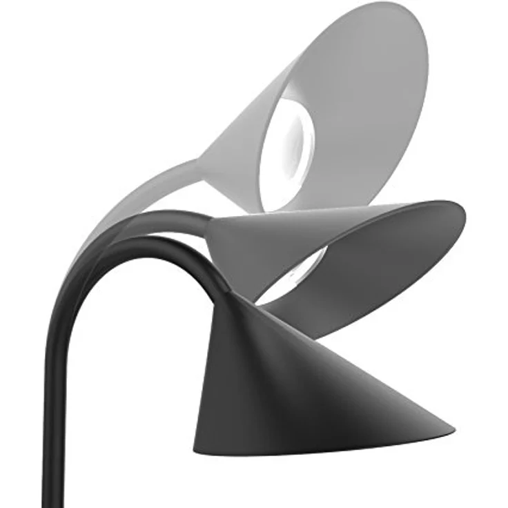 Unilux SOL LED-Schreibtischlampe schwarz, 5,5 W, warmweißes Licht, 625 lm, energieeffizient – Bild 2
