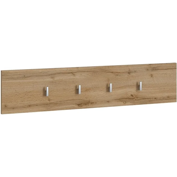 Garderoben-Set 3-teilig mit Schuhbank in weiß mit Eiche HUESCA-129 – Bild 5