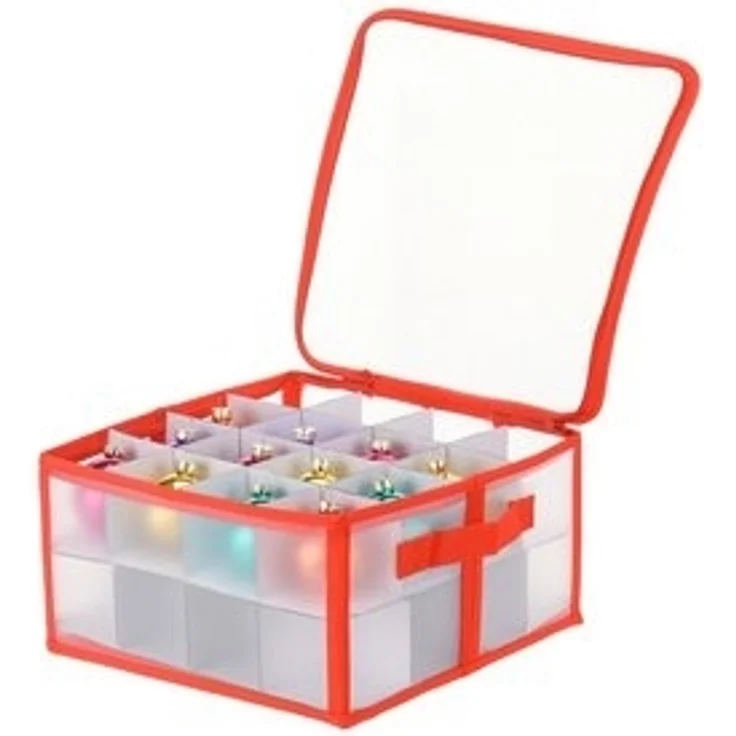 Spetebo Aufbewahrungstasche Aufbewahrungsbox für Christbaumkugeln (Packung, 1-tlg, Tasche für Christbaumkugeln), Weihnachtsschmuck Sortierbox Tragetasche – Bild 6