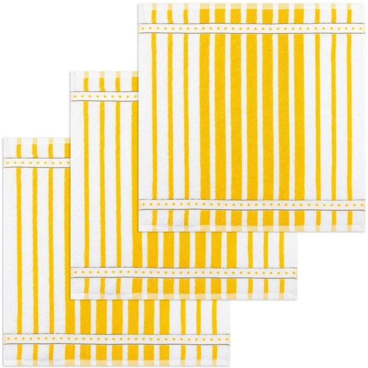 Kracht Geschirrtuch Blockstreifen, (Set, 3-tlg, Set), 3er Pack Frottee Küchenhandtücher (3 Stück) ca. 50x50 cm Baumwolle