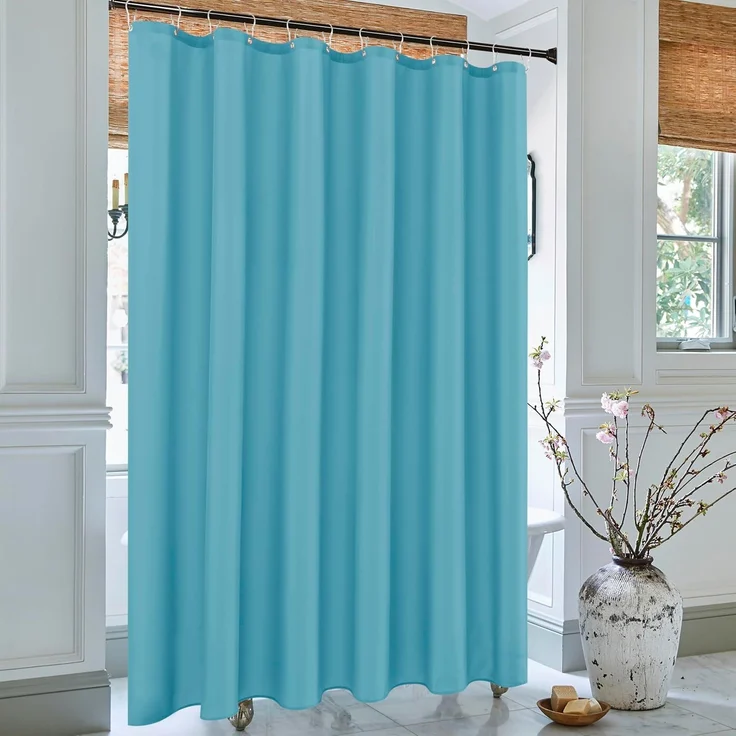 Stoff Duschvorhang 183 × 183 cm Blau, Wasserresistent, Rostfreie Ösen, Hotel-Qualität – Bild 8