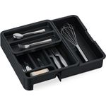 Ausziehbarer Besteckkasten in Schwarz 10039598