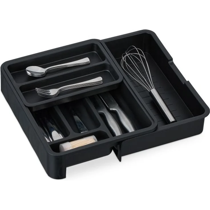 Ausziehbarer Besteckkasten in Schwarz 10039598 – Bild 1