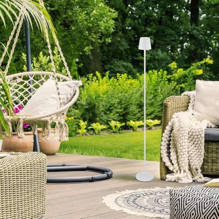 LED Stehleuchte, weiß, Touchdimmer, H 120 cm – Bild 4