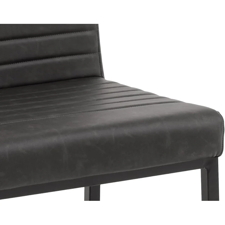 Wingston XXL Stuhl 69x94x62cm Kunstleder grau bis 250kg Stabil Komfortabel Pflegeleicht Cooles Design Perfekt für starke Leute – Bild 3