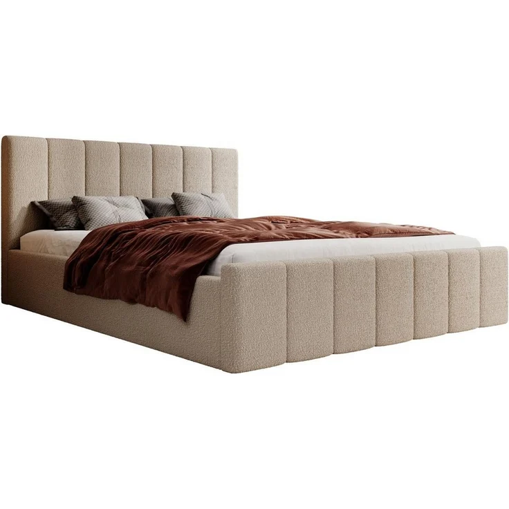 Compleo Polsterbett Boucle FLAV Stauraumbett, Doppelbett, Modern und Elegant (Slim, Designerbett), 120/140/160/180, Modern Schlafzimmer – Bild 1