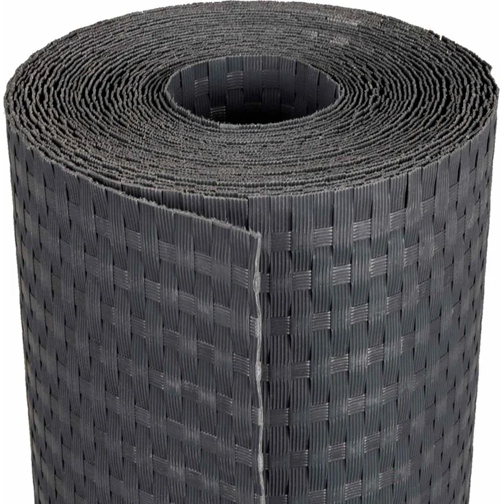 vidaXL Balkonsichtschutz Dunkelgrau 600 x 90 cm Poly-Rattan 42032622 – Bild 2