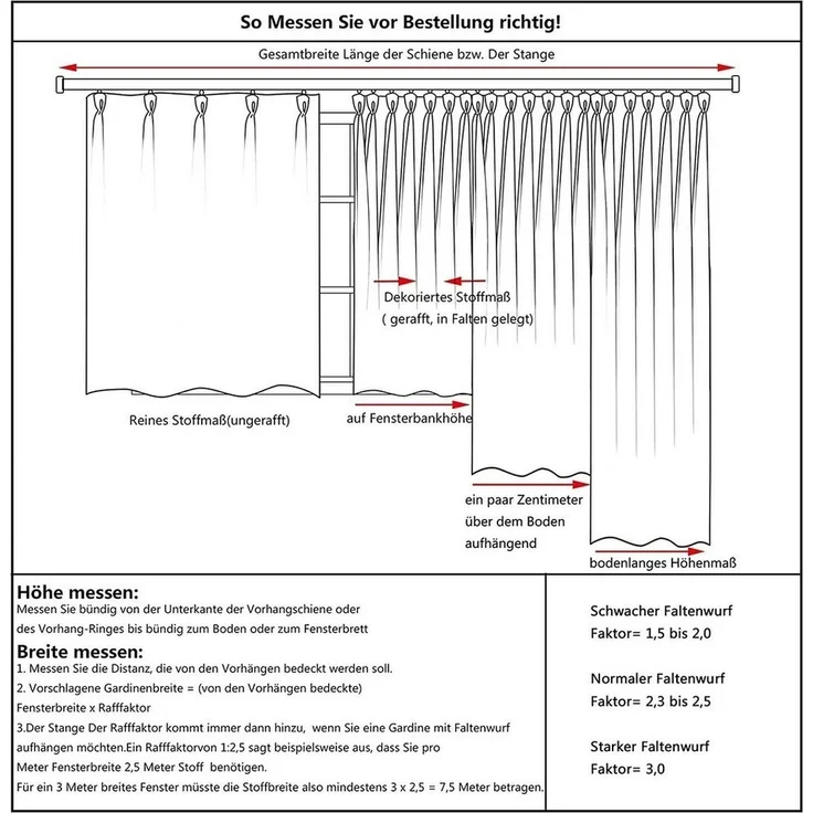 Woltu Gardine (2 St), Kräuselband für Schiene, Thermo-/Verdunklungsvorhang – Bild 2