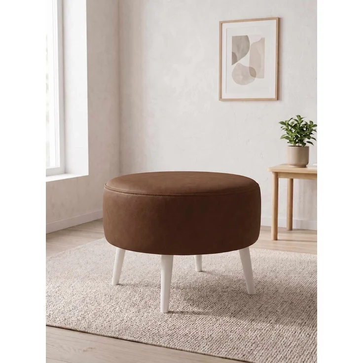 Hanah Home 'Az-Ovl-02-Byz - Brown' Pouffe, Braun, 60 x 42 x 60 cm – Bild 1