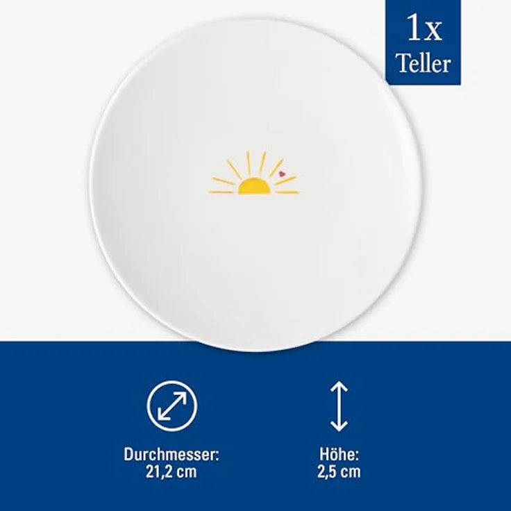 Villeroy & Boch With Love Frühstücksteller ø 21,2 cm Hello Sunshine – Bild 4