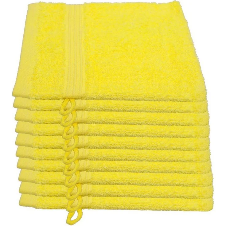 Julie Julsen Waschhandschuh 10-Waschhandschuh-Citrone-Waschhandschuh 15 x 21 cm, (10-St) – Bild 1