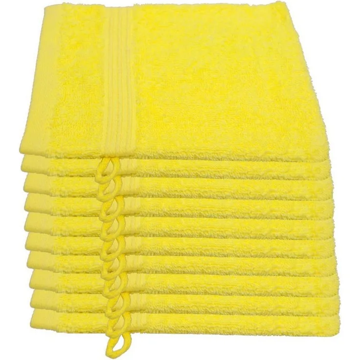 Julie Julsen Waschhandschuh 10-Waschhandschuh-Citrone-Waschhandschuh 15 x 21 cm, (10-St)