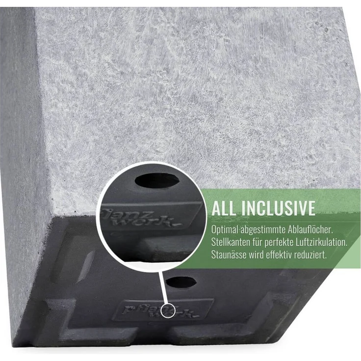 Pflanzwerk® Pflanzkübel CUBE Premium Fiberglas Blumenkübel Frostbeständig mit Lotus-Effekt, Lotus-Effekt - Handgefertigt - Eckig - Frostbeständig – Bild 3