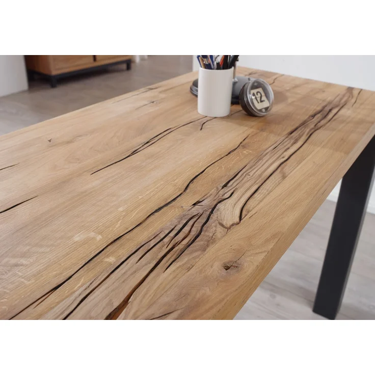 Schreibtisch Wildeiche 180x55x76 natur geölt VILLANDERS #141 – Bild 4