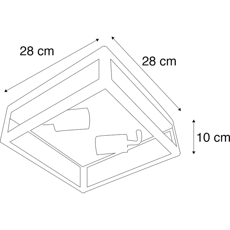 Qazqa Außen-Deckenleuchte Rotterdam, ohne Leuchtmittel, E27, Schwarz, Modern, Edelstahl, 2-flammig – Bild 2