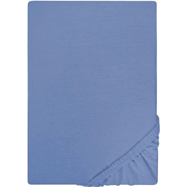 Castell Jersey-Stretch-Spannbetttuch, Blau, 1x 90x190 cm - 100x200 cm, 90x200 cm – Bild 5