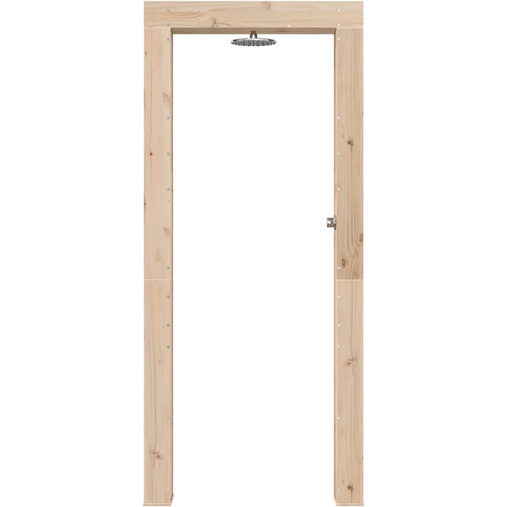 vidaXL Gartendusche 226 cm Massivholz Kiefer und Edelstahl Natur 886336 – Bild 4