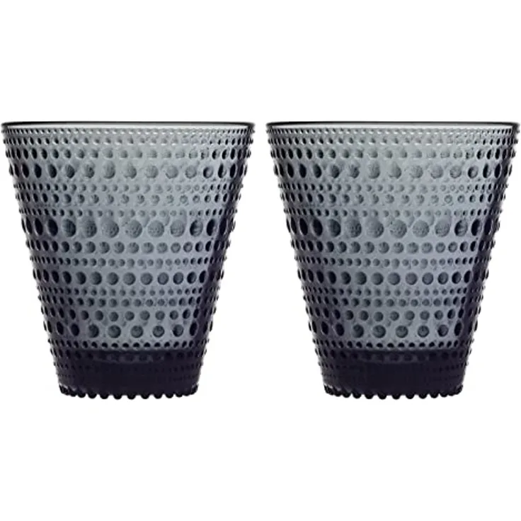 Iittala Glas Kastehelmi Dark Grey (Groß) (2-teilig) 1057030