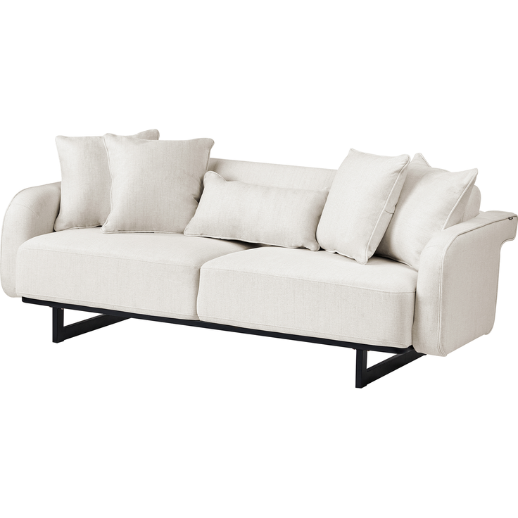 Sofa 3-Sitzer SVANEK Stoff Cremeweiß – Bild 4