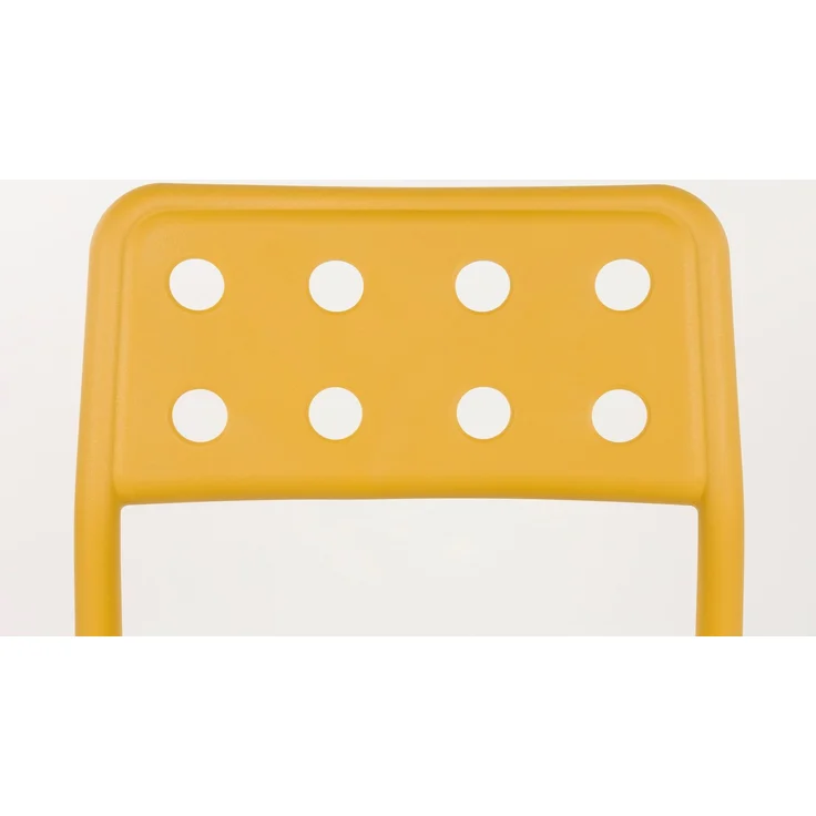 Gartenstuhl Serra im 4er-Set, Ochre-Gelb aus wetterfestem Kunststoff 42x53x80 cm – Bild 2