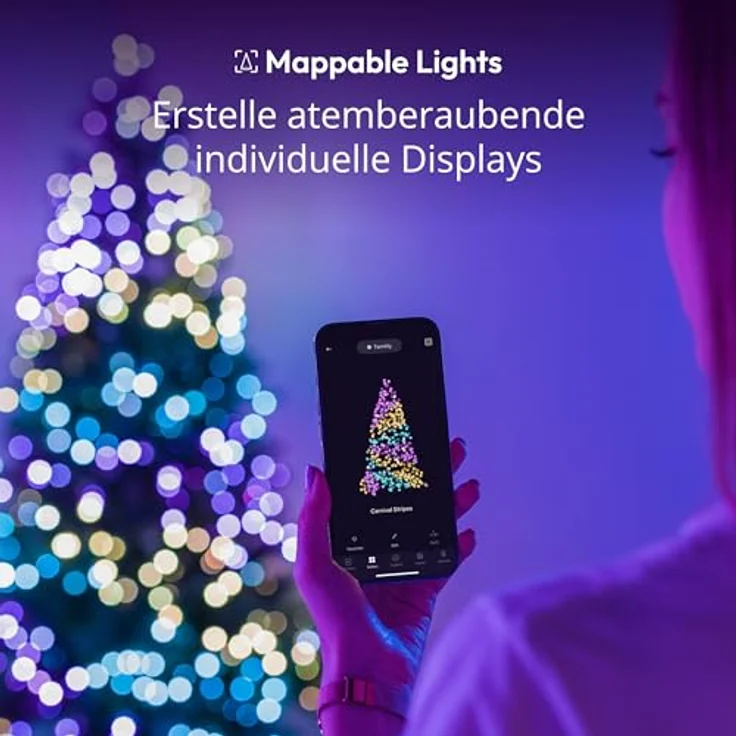 Twinkly TWS600STP-BEU, 600 Lampen, LED, Multi, 30000 h, Drinnen/Draußen, Schwarz – Bild 4