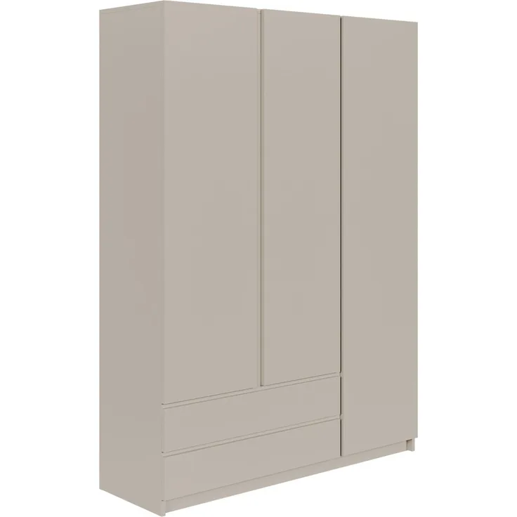 Selsey Schrank Kaschmir Moderner 3-Türen Kleiderschrank Kinderzimmer 150 cm Breit Push-to-Open Inkl. Kleiderstange, 12 Regale, 2 Schubladen Kinderspielzimmer Schlafzimmer Garderobe Möbel
