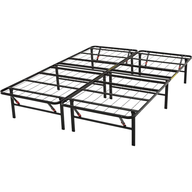 Amazon Basics Klappbares Plattform-Bettgestell, kein Werkzeug für Montage erforderlich, Unterbettaufbewahrung, 135x190 cm – Bild 1