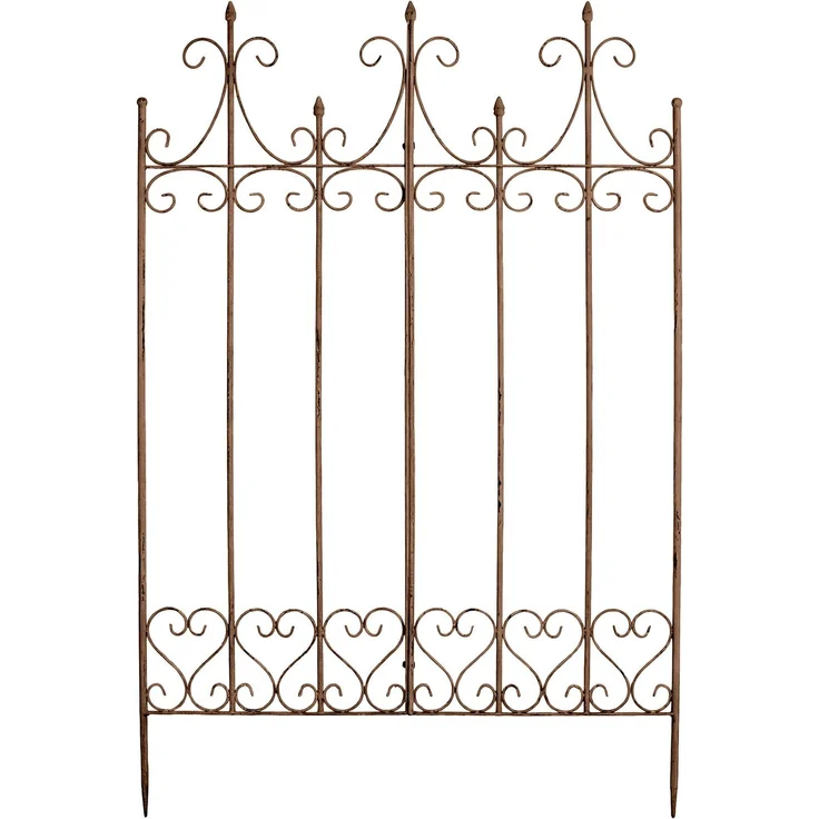 Rankgitter KALLE - 100x2x150cm, Metall, Antik-Braun | Rankhilfe Kletterpflanzen Gartendekoration – Bild 5