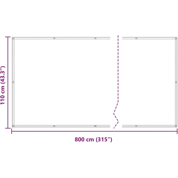 vidaXL Balkonsichtschutz 110 x 800 cm Oxford-Stoff Rechteckig Orange 42030843 – Bild 7