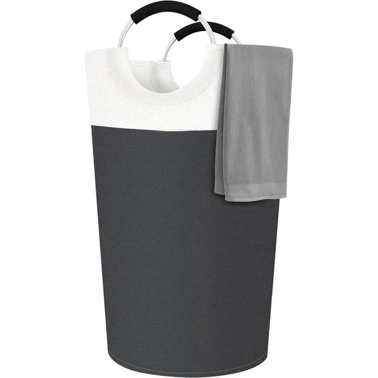 TUWENA Wäschekorb Großer 90L Wäschesammler mit Aluminiumgriffen, faltbarer Wäschekorb
