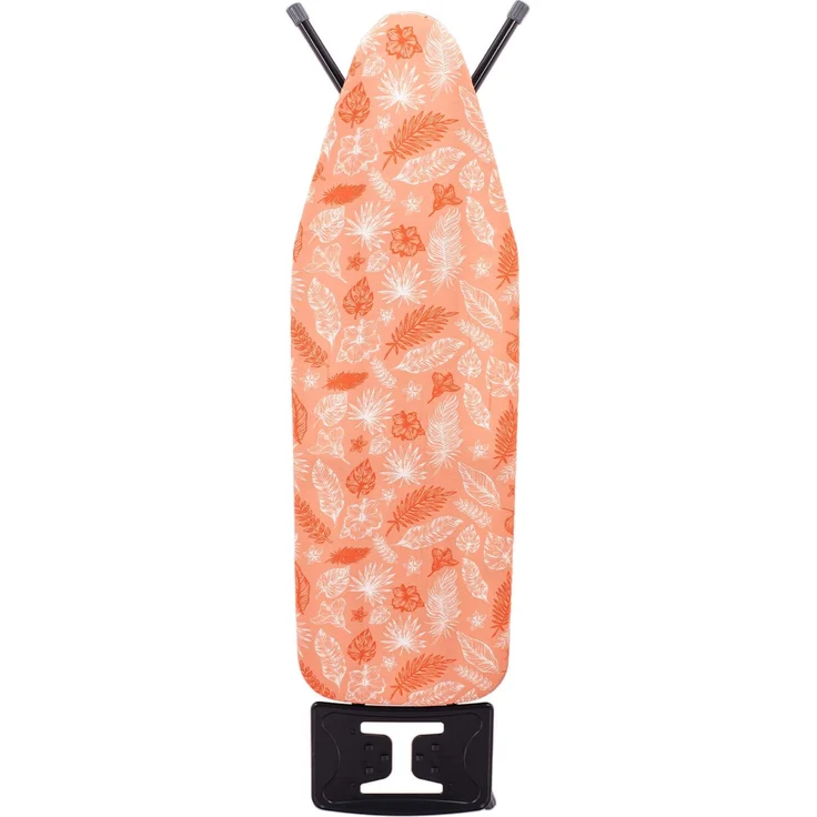 KADAX Bügelbrett 120x38 cm, klappbarer Bügeltisch mit stabiler Stahlkonstruktion, hitzebeständigem Bezug und Ablage für Bügeleisen, höhenverstellbar (Orange) – Bild 6